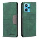For OPPO Realme 9 Pro+ Magnetic Splicing Leather Phone Case(Green) - 1