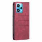 For OPPO Realme 9 Pro+ Magnetic Splicing Leather Phone Case(Red) - 3