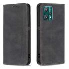 For OPPO Realme 9 Pro Magnetic RFID Blocking Anti-Theft Leather Case with Holder & Card Slots & Wallet(Black) - 1