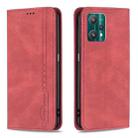 For OPPO Realme 9 Pro Magnetic RFID Blocking Anti-Theft Leather Case with Holder & Card Slots & Wallet(Red) - 1