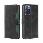 For Xiaomi Redmi Note 11 5G Skin Feel Straw Hat Magnetic Buckle Leather Phone Case(Black) - 1