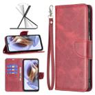 For Motorola Moto G31 / G41 Side Fingerprint Retro Lambskin Texture Leather Phone Case(Red) - 1