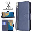 For ZTE Blade A51 Retro Lambskin Texture Leather Phone Case(Blue) - 1