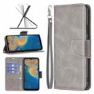 For ZTE Blade A51 Retro Lambskin Texture Leather Phone Case(Grey) - 1