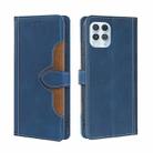 For Motorola Edge S / G100 Skin Feel Straw Hat Magnetic Buckle Leather Phone Case(Blue) - 1