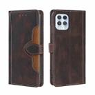 For Motorola Edge S / G100 Skin Feel Straw Hat Magnetic Buckle Leather Phone Case(Brown) - 1