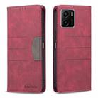 For vivo Y15s Magnetic Splicing Leather Phone Case(Red) - 1