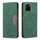 For vivo Y15s Magnetic Splicing Leather Phone Case(Green) - 1