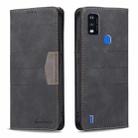 For ZTE Blade A51 Magnetic Splicing Leather Phone Case(Black) - 1