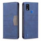 For ZTE Blade A51 Magnetic Splicing Leather Phone Case(Blue) - 1