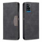 For ZTE Blade A71 Magnetic Splicing Leather Phone Case(Black) - 1