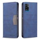 For ZTE Blade A71 Magnetic Splicing Leather Phone Case(Blue) - 1