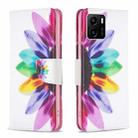 For vivo Y15s Colored Drawing Pattern Leather Phone Case(Sun Flower) - 1