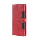 For Google Pixel 6a Skin Feel Straw Hat Magnetic Buckle Leather Phone Case(Red) - 2