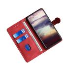 For Google Pixel 6a Skin Feel Straw Hat Magnetic Buckle Leather Phone Case(Red) - 3