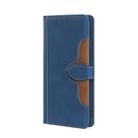 For Google Pixel 6a Skin Feel Straw Hat Magnetic Buckle Leather Phone Case(Blue) - 2