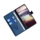 For Google Pixel 6a Skin Feel Straw Hat Magnetic Buckle Leather Phone Case(Blue) - 3