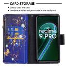For OPPO Realme 9 Pro Colored Drawing Pattern Zipper Horizontal Flip Leather Phone Case with Holder & Card Slots & Wallet(Purple Butterfly) - 5