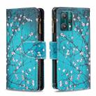 For OPPO Realme 9 Pro Colored Drawing Pattern Zipper Horizontal Flip Leather Phone Case with Holder & Card Slots & Wallet(Plum Blossom) - 1