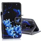 For Xiaomi Redmi Note 8 Pro Horizontal Flip Leather Case with Holder & Card Slots & Wallet(Blue Butterfly Flower) - 1