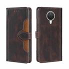 For Nokia 6.3 / G20 Skin Feel Straw Hat Magnetic Buckle Leather Phone Case(Brown) - 1