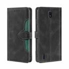 For Nokia C01 Plus / C1 2nd Editon Skin Feel Straw Hat Magnetic Buckle Leather Phone Case(Black) - 1