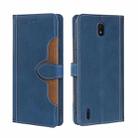 For Nokia C01 Plus / C1 2nd Editon Skin Feel Straw Hat Magnetic Buckle Leather Phone Case(Blue) - 1