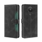 For Nokia 1.4 Skin Feel Straw Hat Magnetic Buckle Leather Phone Case(Black) - 1