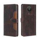 For Nokia 1.4 Skin Feel Straw Hat Magnetic Buckle Leather Phone Case(Brown) - 1