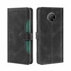 For Nokia G300 Skin Feel Straw Hat Magnetic Buckle Leather Phone Case(Black) - 1