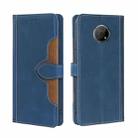For Nokia G300 Skin Feel Straw Hat Magnetic Buckle Leather Phone Case(Blue) - 1