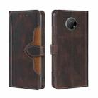 For Nokia G300 Skin Feel Straw Hat Magnetic Buckle Leather Phone Case(Brown) - 1