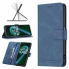 For OPPO Realme 9 Pro Magnetic Clasp RFID Blocking Anti-Theft Leather Phone Case with Holder & Card Slots & Wallet(Blue) - 1