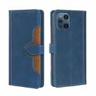 For OPPO Find X3 / X3 Pro Skin Feel Straw Hat Magnetic Buckle Leather Phone Case(Blue) - 1