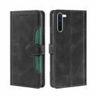 For OPPO Reno3 A JP Version Skin Feel Straw Hat Magnetic Buckle Leather Phone Case(Black) - 1