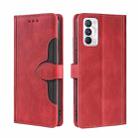 For OPPO Realme GT Master / Q3 Pro Skin Feel Straw Hat Magnetic Buckle Leather Phone Case(Red) - 1