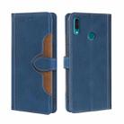 For Huawei Y9 2019 / Enjoy 9 Plus Skin Feel Straw Hat Magnetic Buckle Leather Phone Case(Blue) - 1