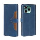 For Honor 60 SE Skin Feel Straw Hat Magnetic Buckle Leather Phone Case(Blue) - 1