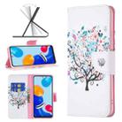 For Xiaomi Redmi Note 11 International Version Colored Drawing Pattern Leather Phone Case(Tree) - 1