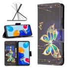 For Xiaomi Redmi Note 11 International Version Colored Drawing Leather Phone Case(Big Butterfly) - 1