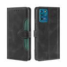 For ZTE Blabe V30 Vita Skin Feel Straw Hat Magnetic Buckle Leather Phone Case(Black) - 1