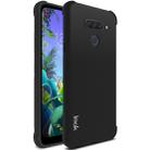 For LG Q60 IMAK All-inclusive Shockproof Airbag TPU Case with Screen Protector(Matte Black) - 1