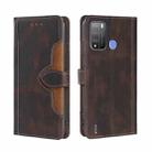 For Itel Vision 1 Pro Skin Feel Straw Hat Magnetic Buckle Leather Phone Case(Brown) - 1