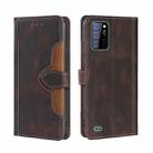 For Oukitel C25 Skin Feel Straw Hat Magnetic Buckle Leather Phone Case(Brown) - 1