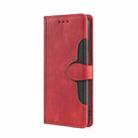 For vivo X60 Pro Foreign Version / X60 Skin Feel Straw Hat Magnetic Buckle Leather Phone Case(Red) - 2