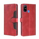 For Doogee X96 Pro Skin Feel Straw Hat Magnetic Buckle Leather Phone Case(Red) - 1