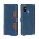 For Doogee X96 Pro Skin Feel Straw Hat Magnetic Buckle Leather Phone Case(Blue) - 1