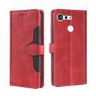 For Kyocera Android One S6 KYV48 / Gratina Skin Feel Straw Hat Magnetic Buckle Leather Phone Case(Red) - 1