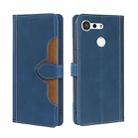 For Kyocera Android One S6 KYV48 / Gratina Skin Feel Straw Hat Magnetic Buckle Leather Phone Case(Blue) - 1