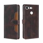 For Kyocera Android One S6 KYV48 / Gratina Skin Feel Straw Hat Magnetic Buckle Leather Phone Case(Brown) - 1